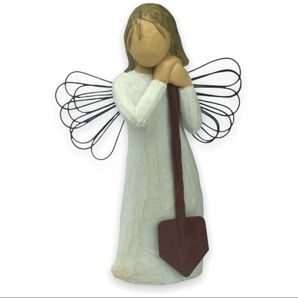 Willow Tree Angel Of Garden Wood Carved Figure Demdaco 2002 Susan Lordi